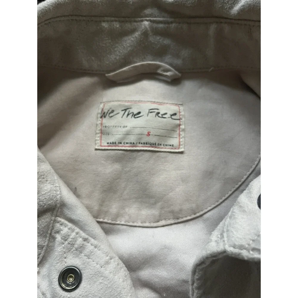 Free People Clyde Shirt Jacket‎ In Mineral Powder Size S